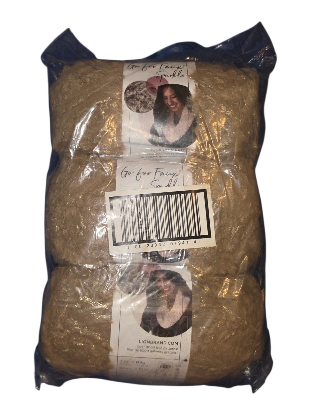 Lion Brand Go For Faux Sparkle Yarn Jupiter Lot of 3 Super Bulky Faux Fur